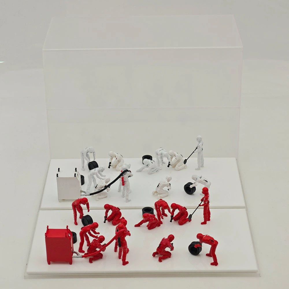 1/43 Scale F1 Pit Crew Resin Figures 12pcs Set for Racing Car Model Diorama