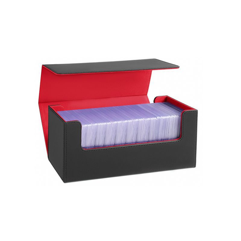Strong Magnet PU Deck Box Flip Cover Card Brick Storage Case For Standard TCG Collectible Trading Cards