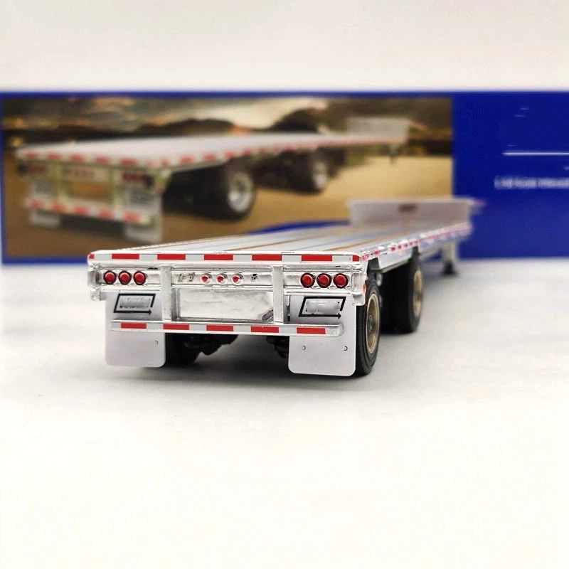 Weiss Brothers 1:50 drop deck Trailer Only WBR027-1701 Diecast Models Truck Aluminum/Silver