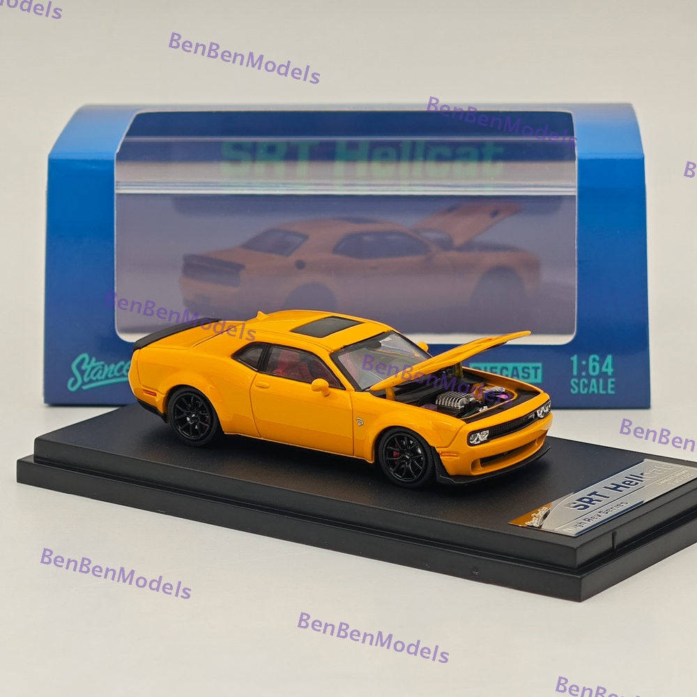 1:64 SH Dodge SRT Hellcat Muscle Sports Yellow Diecast Model Car Limited