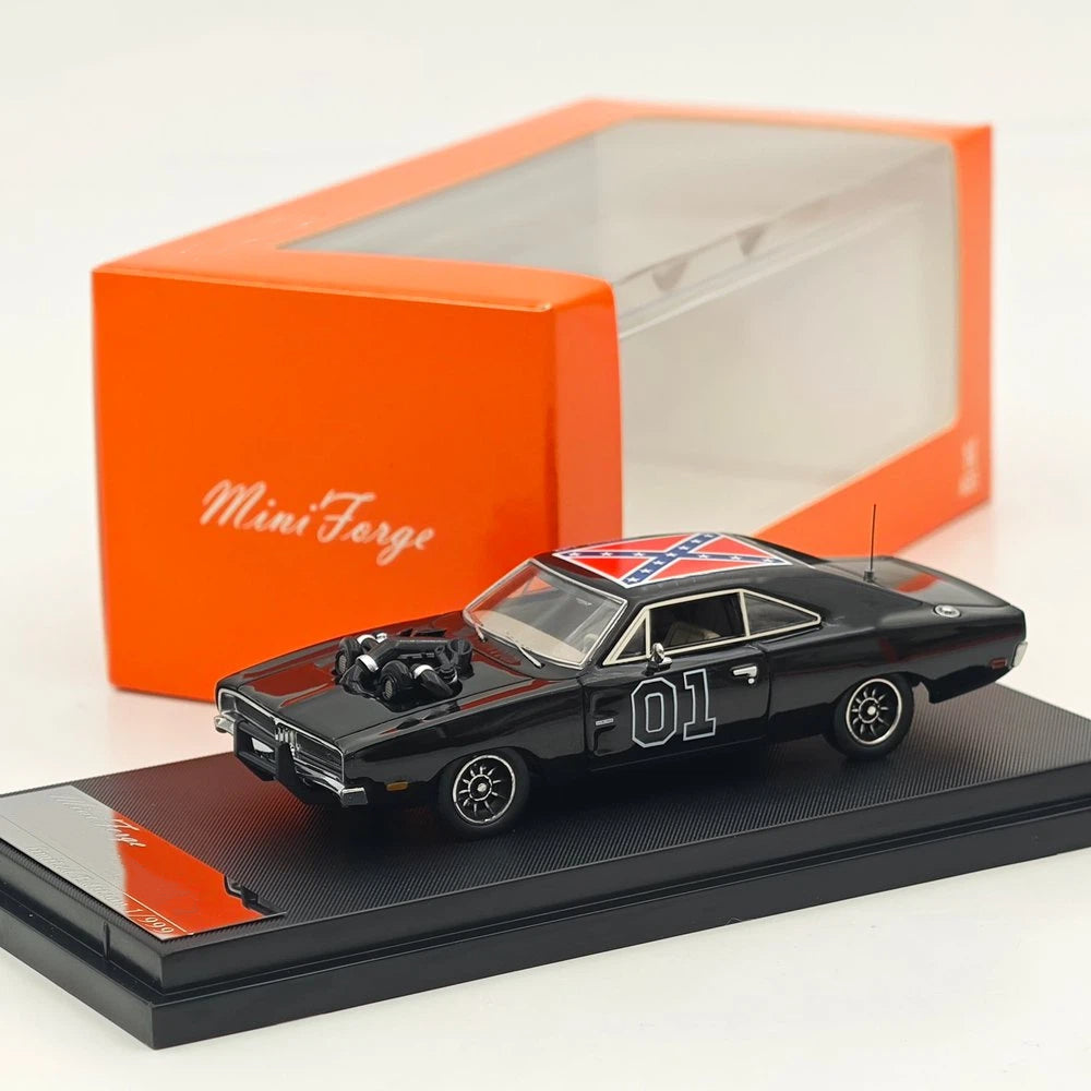 Mini Forge 1:64 1969 Charger RT style General Lee / with 1600 HP Twin-Turbo LS Diecast Motor Limited Edition Diecast Model Car