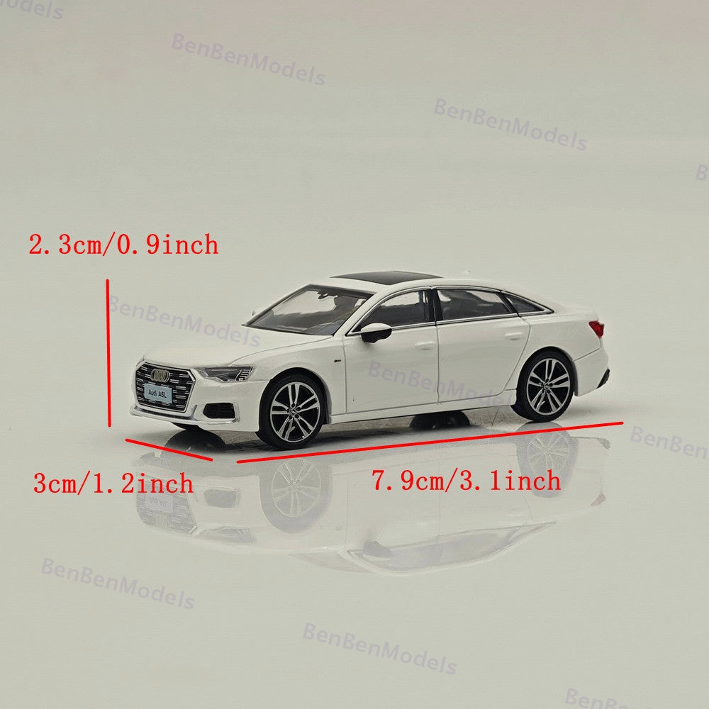 1/64 VAV Audi A6L Diecast Toys Car Models Collection Gifts Silver/Black/White