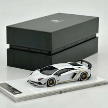 Rotating Wheel 1/64 Aventador S Rowen Supercar White Diecast Alloy Collectible Model Car