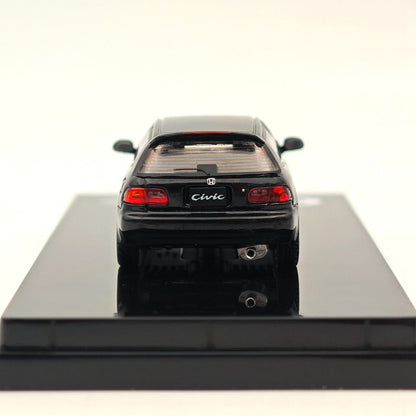 Hobby Japan 1/64 Honda CIVIC (EG6) Sir-S With Engine Display Model Granada Black(P) HJ641017SBK Diecast Models Car Collection