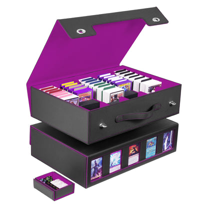 3900+ Cards PU Leather POKEMON TCG CCG Deck Box with Handle & Magnetic Closure