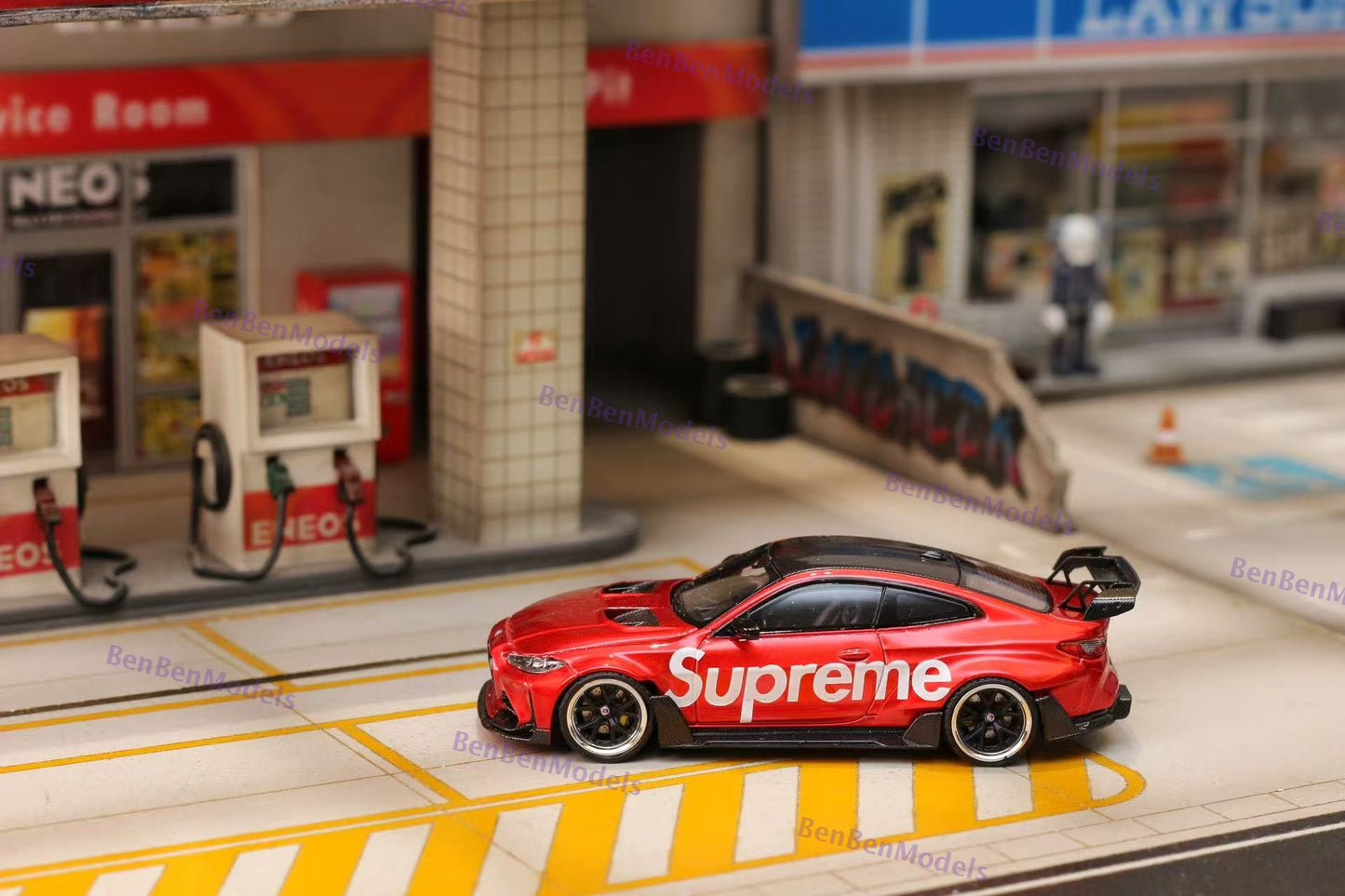 Pre-sale Ghost Player 1:64 BMW G82 M4 Supreme / Coca-Cola Wide-Body Modified