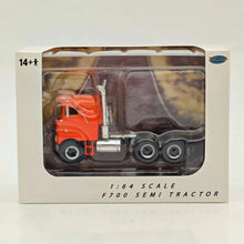 Top Self Replicas 1:64 Scale F700 Semi Tractor Trucks Orange Diecast Sleeper Model Car