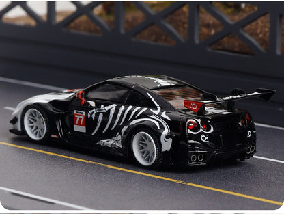 Decode 1:64 35gr-rr Bone Dragon Painting Gtr35 Alloy Diecast Car Model Collection Gifts