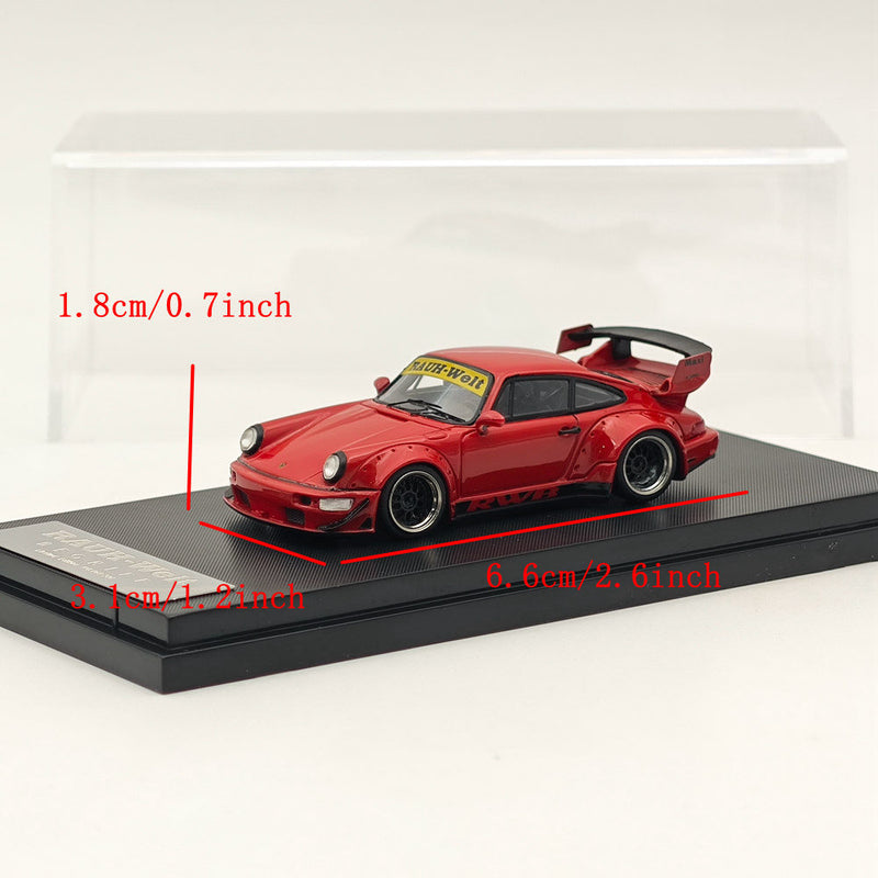 1:64 Porsche 964 Coupe RWB Rauh Welt Begriff Red Resin Models Limited 300pcs