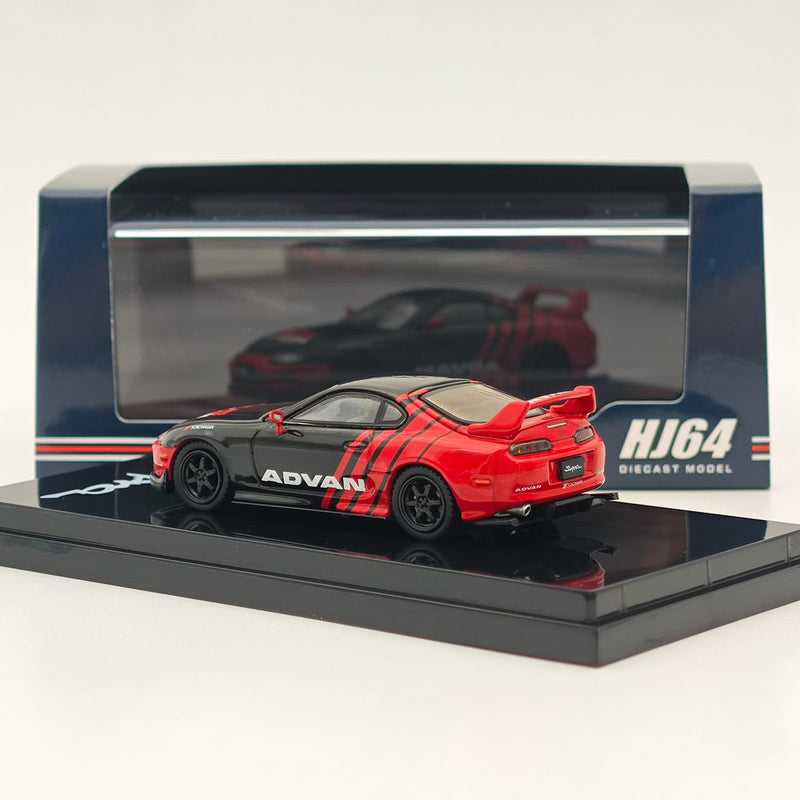 Hobby Japan 1/64 Toyota SUPRA (JZA80) 2000 YOKOHAMA ADVAN COLOR BLACK HJ645042AV Diecast Models Car Collection