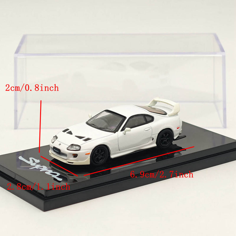 Hobby Japan 1/64 Toyota SUPRA (JZA80) JDM CUSTOMIZED VERSION WHITE II HJ644042W Diecast Models Car Collection