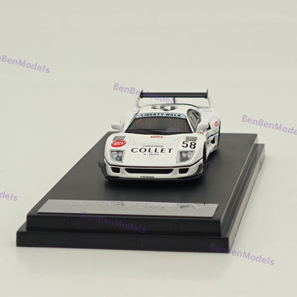 1/64 Ghost Player LBWK F40 #58 White Racing Sports Model Diecast Metal Car