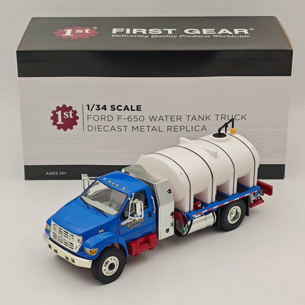 1/34 FIRST GEAR FORD F-650 WATER TANK TRUCK Blue #4155 DIECAST Model Collection