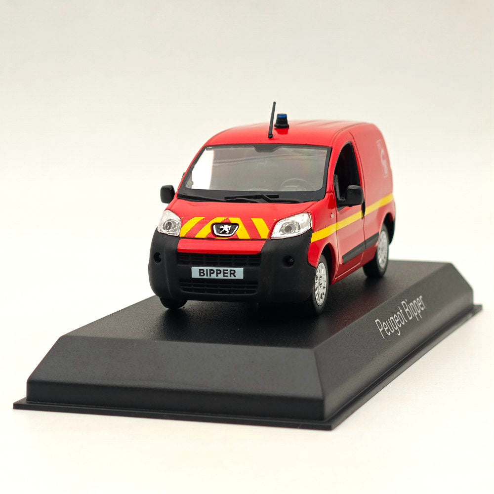 1/43 Norev Peugeot Bipper Van Fire Vehicle Red Diecast Models Car Collection