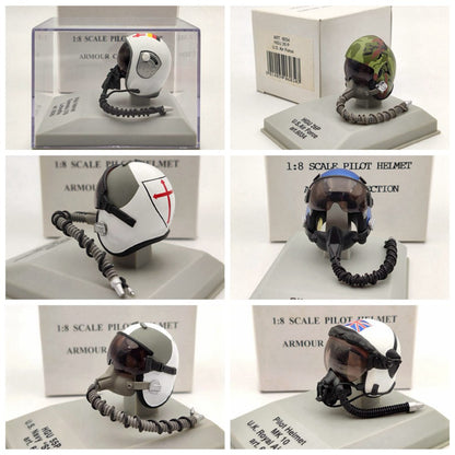 1/8 CDC Armour/Franklin Mint Pilot Helmet HGU 26P/33P/55P/MK 10/Gueneau 316/APH 6B Diecast Model Collection Used