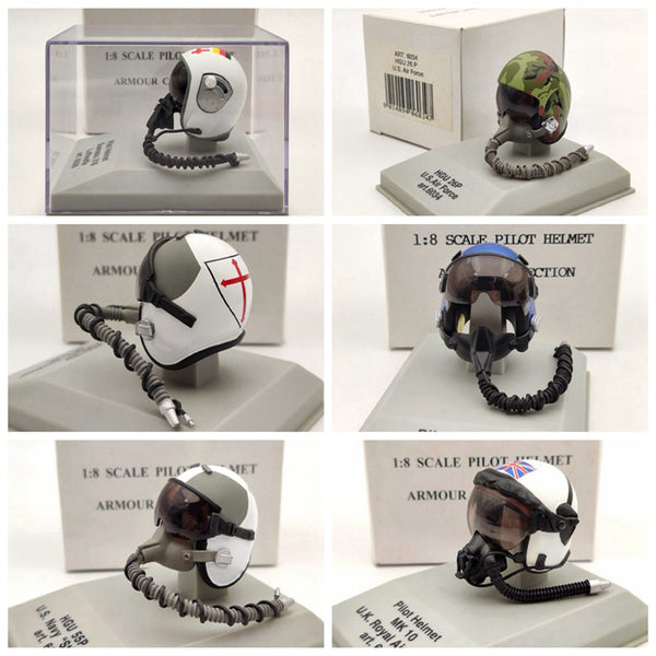 1/8 CDC Armour/Franklin Mint Pilot Helmet HGU 26P/33P/55P/MK 10/Gueneau 316/APH 6B Diecast Model Collection
