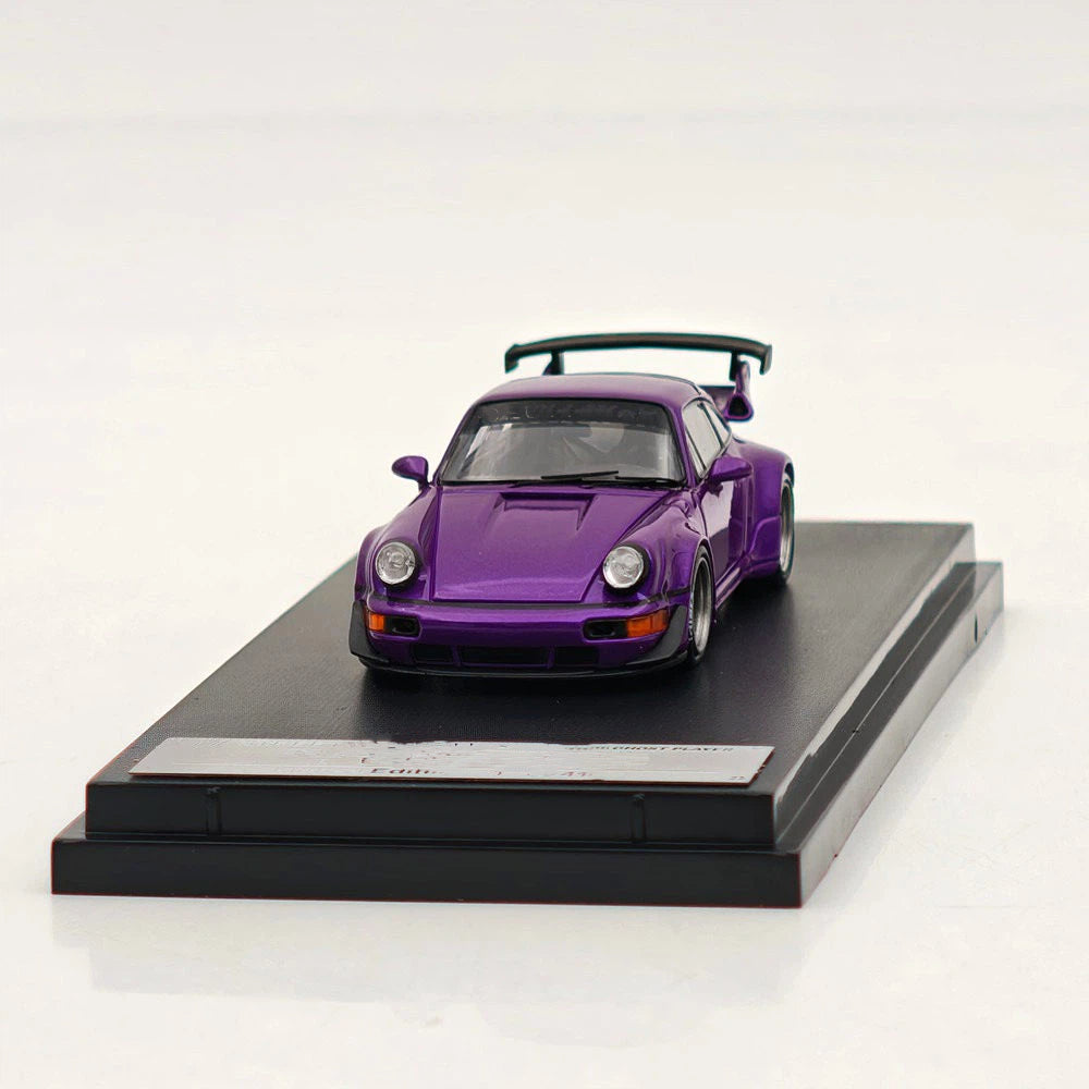 STREET WARRIOR SW 1:64 RWB 964 Purple Classic Sports Model Diecast Metal Car Limited Collection