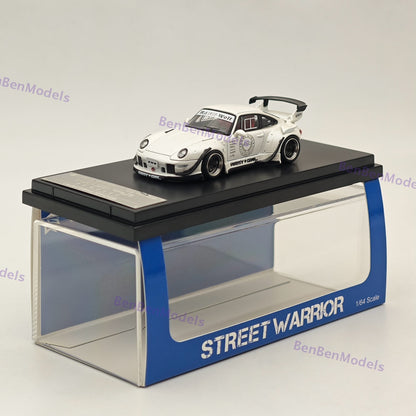 SW 1/64 Porsche RWB 993 AGL White Sport Car Alloy Limited Collection Car Model