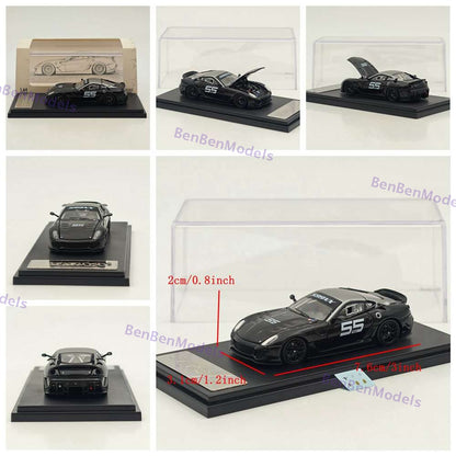 RM 1:64 599XX Racing Sports Model Diecast Car Model with Openable Hood