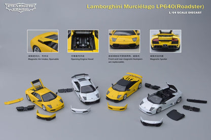 Phantom Knight PK Murciélago LP640 Bat Chengdu Auto Show 1:64 Alloy Open Cover Car Model Gifts