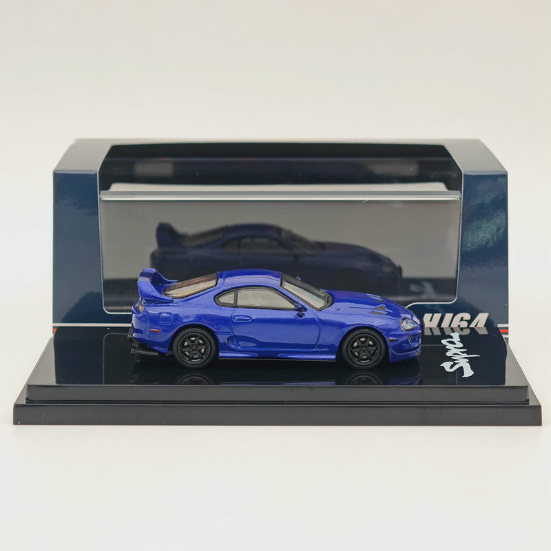 Hobby Japan 1/64 Toyota SUPRA (JZA80) JDM CUSTOMIZED VERSION BLUE MICA METALIC HJ644042BL Diecast Models Car Collection