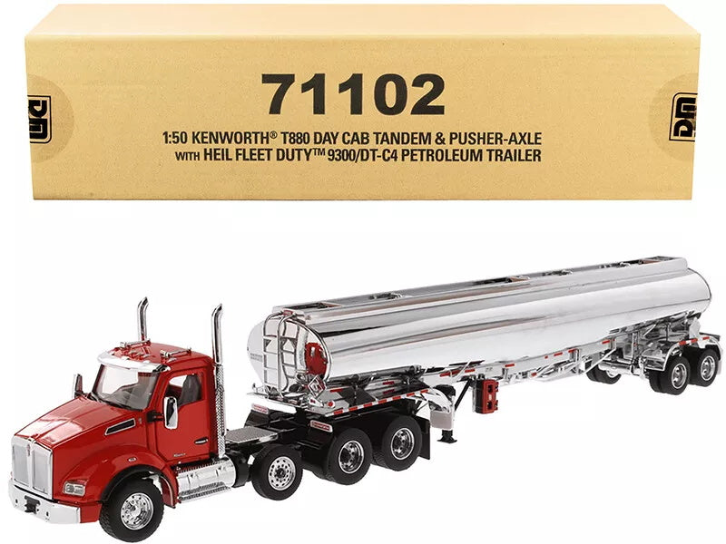 DM 1/50 71102 Kenworth T880S SBFA Truck Heil FD9300 Tanker Trailer Diecast