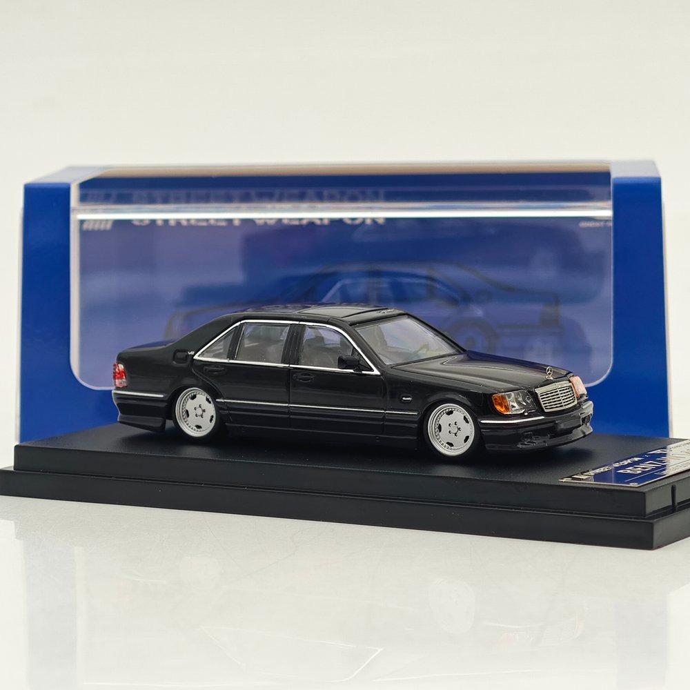 1/64 SW Benz S600 W140 Tiger Head Running S-Class Original Wheels Diecast Model