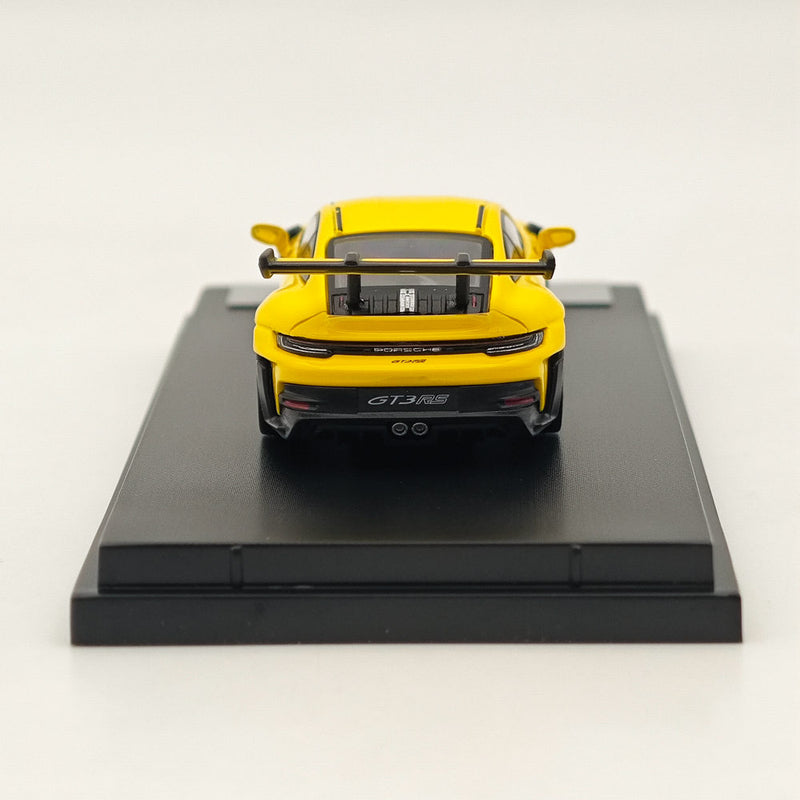 1:64 SW Porsche 992 GT3 RS Racing Sports Yellow Diecast Models Car Collection