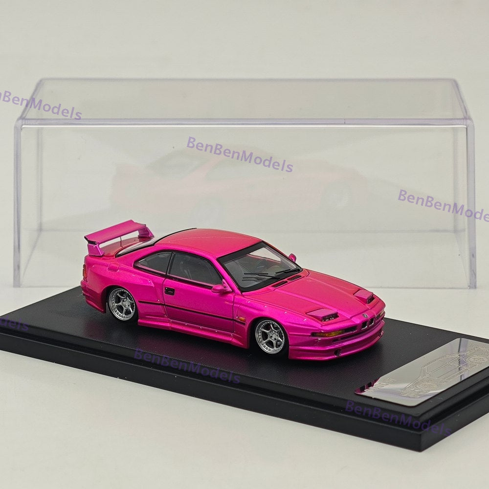 1/64 Rhino Model RM 850CSi E31 Pink Coupe WideBody Sport Model Diecast Metal Car