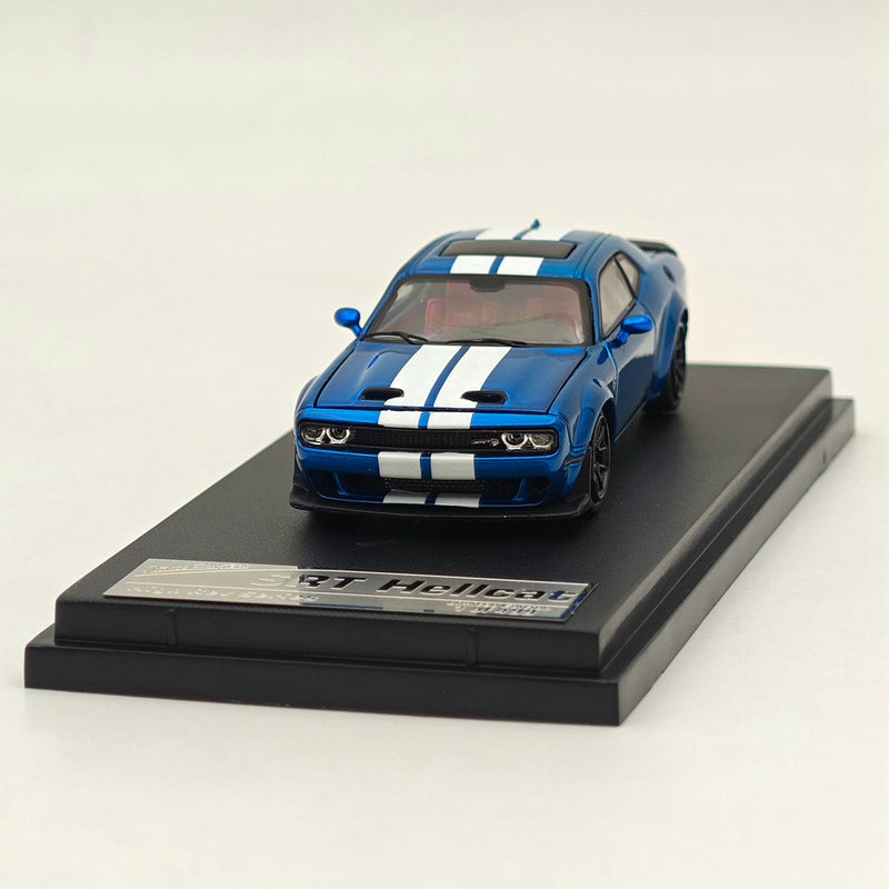 SH 1:64 Dodge Challenger SRT Hellcat Muscle Sports Diecast Model Car Blue