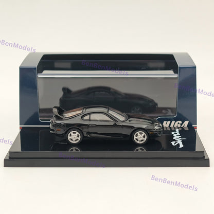 Hobby Japan 1/64 Toyota SUPRA RZ JZA80 with Active Spoiler Parts Black Diecast