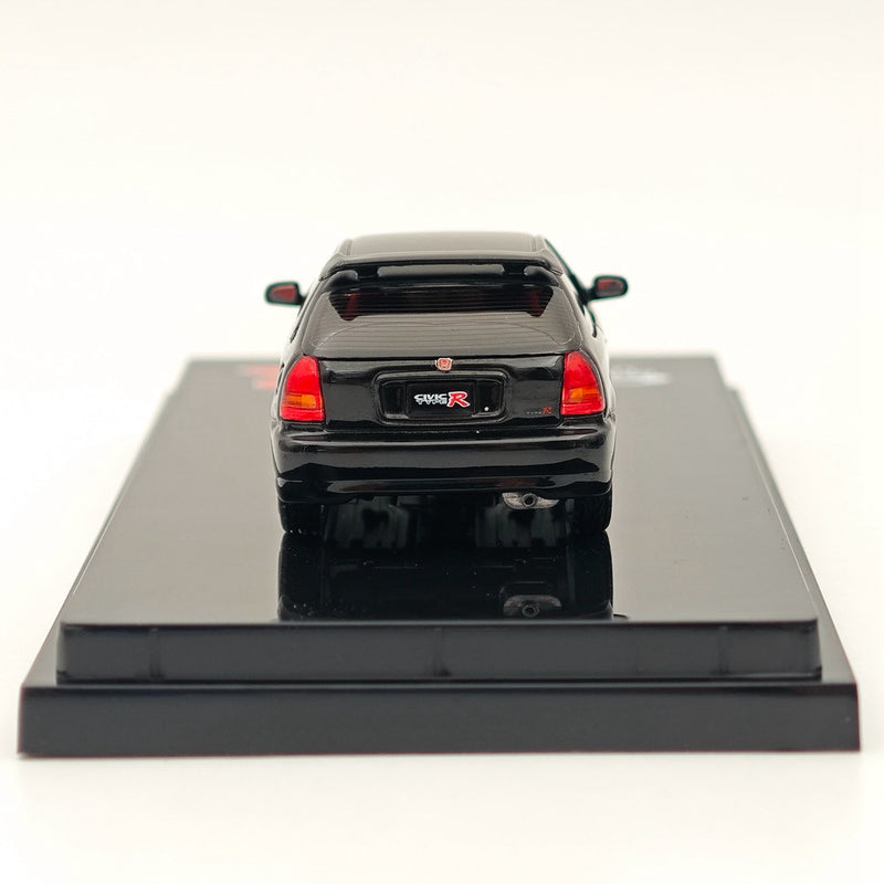 Hobby Japan 1:64 Honda CIVIC TYPE R (EK9) 1997 Starlight Black Pearl with Engine HJ643016ABK Diecast Car Model Collection