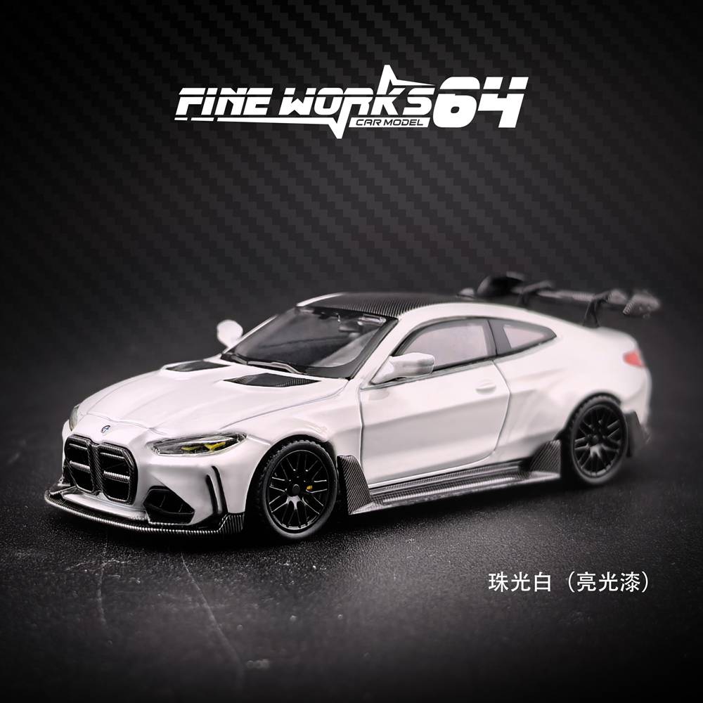 Fine Works 1:64 BMW G82 M4 ADRO BODY KIT Miniature Diecast Toys Car Models Collection Gifts