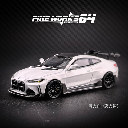 Fine Works 1:64 BMW G82 M4 ADRO BODY KIT Miniature Diecast Toys Car Models Collection Gifts