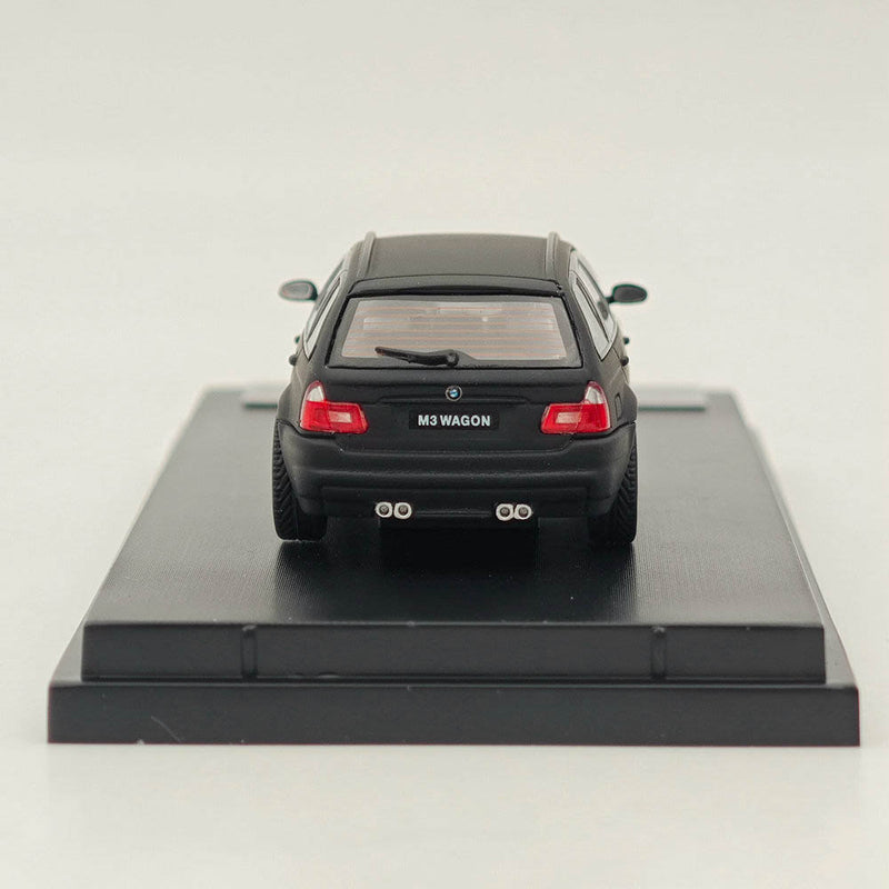 1:64 SH E46 Wagon Matte Black Diecast Model Car Limited Collection