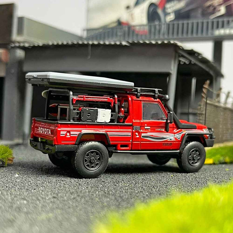 Autobots Models 1/64 TOYOTA LAND CRUISER LC79 Australian Style Modified Time Travel Edition Collection Diecast Toys Car Miniature Hobby Gifts