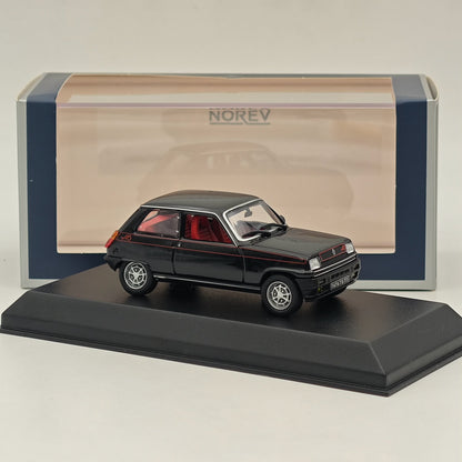 Modèle réduit de voiture moulé sous pression Norev Renault 5 Alpine 1977, collection limitée, noir, 1/43 