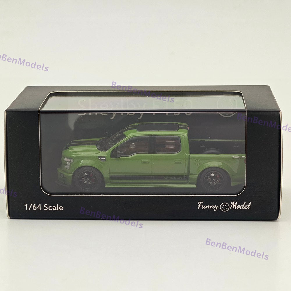 1/64 Funny SHELBY F-150 Shelby Super Snake Pickup Olive Green Alloy Model