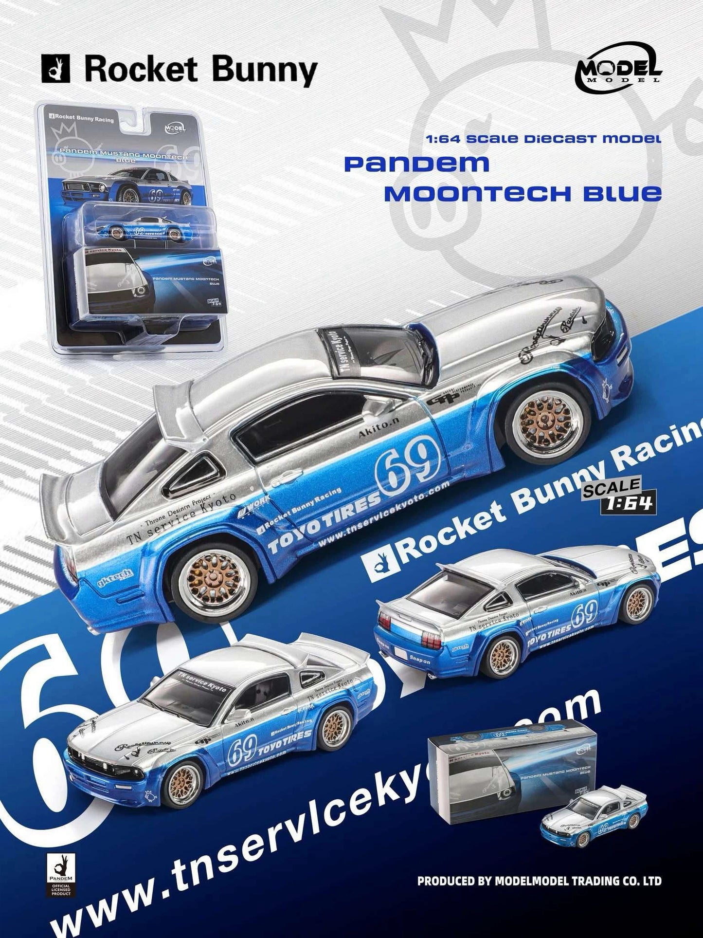 Pre-order Model Model 1:64 Pandem Mustang Moontech Limited Edition Diecast Collectible Model