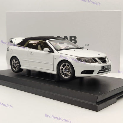 Original 1:18 93 9-3 Convertible Sport Car White Diecast Model Car Limited Edition