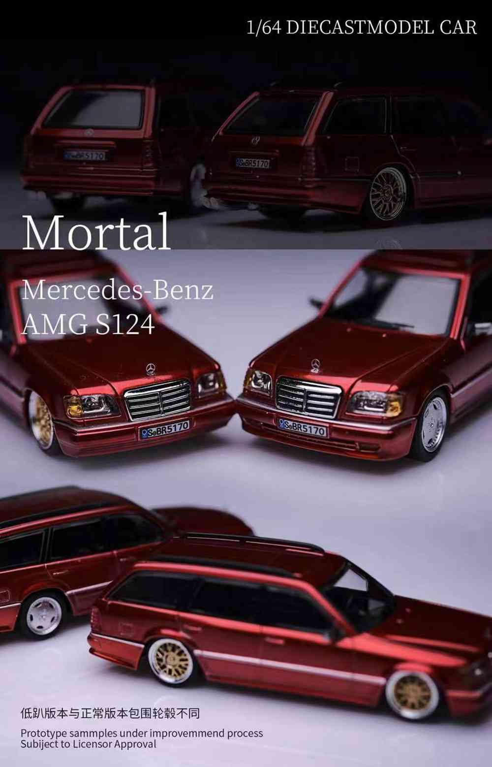 Mortal 1/64 Mercedes-Benz E-Class S124 Wagon Gold - Chase Diecast Haus Mortal 1/64 Mercedes-Benz E-Class S124 Wagon Gold - Chase Diecast Haus