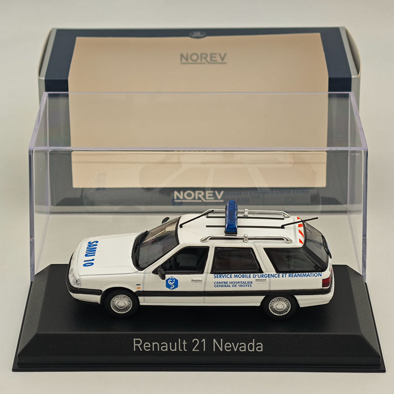 1/43 Norev RENAULT 21 NEVADA 1991 SAMU 10 Diecast Model Cars Collection White