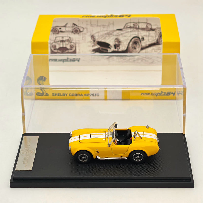 1/64 Fine Works Ford SHELBY COBRA 427S/C Yellow Limit 999pcs Diecast Models Car