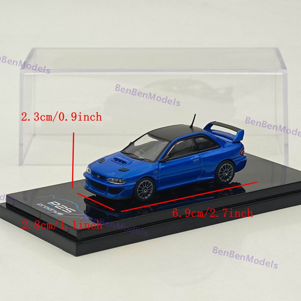 1/64 Hobby Japan Prodrive P25 2023 Impreza 22B Blue Diecast Metal Car
