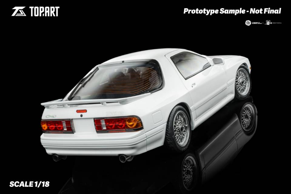 [pre-sale]TopArt MODEL 1:18 MAZDA RX7 FC3S 1989 White Diecast Models Collection