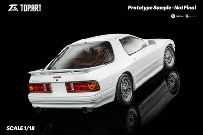 [pre-sale]TopArt MODEL 1:18 MAZDA RX7 FC3S 1989 White Diecast Models Collection