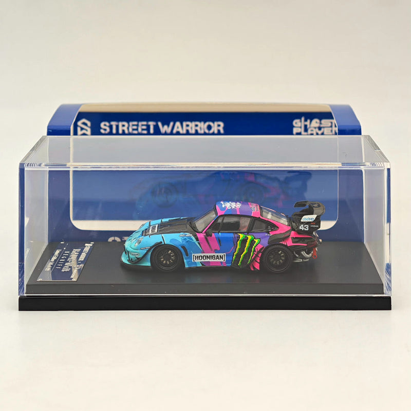 STREET WARRIOR 1:64 Porsche 993 RWB Monster Energy painting Hoonigan Diecast Models Car Toy Collection