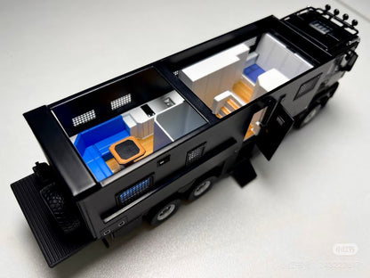 1/64 GCD GT Show Arocs 8x8 Expedition Vehicle 318 Route Black Diecast Car Model Gifts