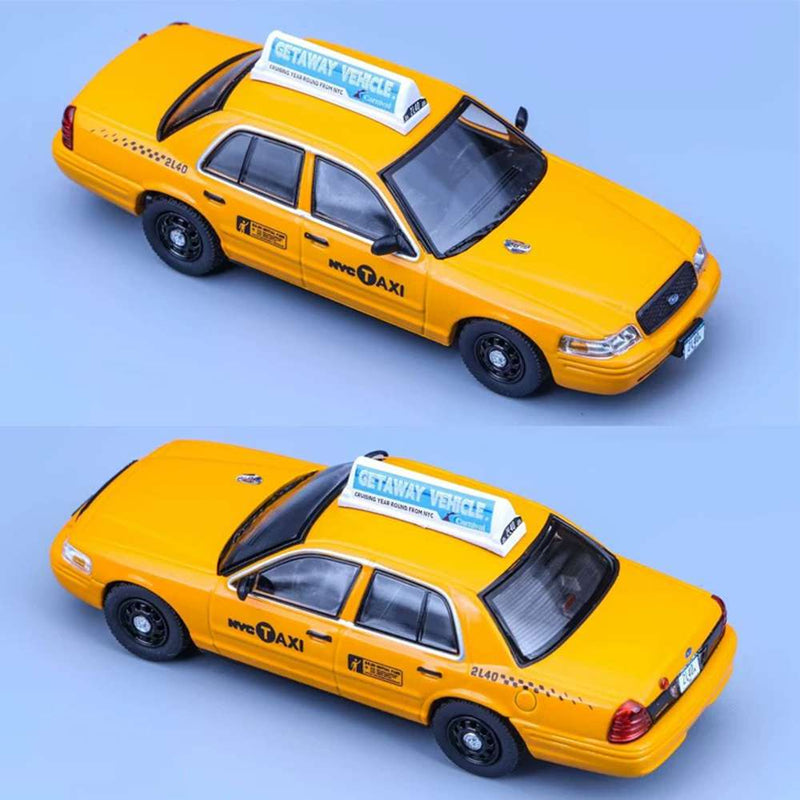 Pre-sale Rollin 1:64 Ford CV Victoria Crown Police Car NYPD Patrol Vehicle NYC New York Taxi Diecast Toys Car Models Miniature Hobby Collectible Gifts