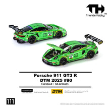 Th 1:64 Scale 911 GT3 R DTM Racing 90# 2025 Season Alloy Open Cover Diecast Car Model Gifts